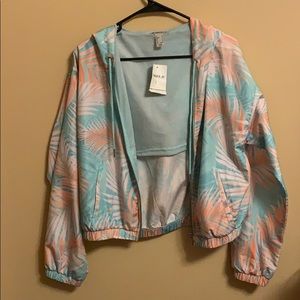 Multi colored nylon jacket